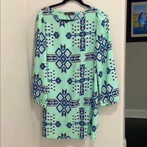 Long sleeved shift dress